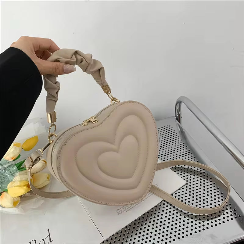 Fashion Love Heart Shape Shoulder Bag Small Handbags Designer Crossbod