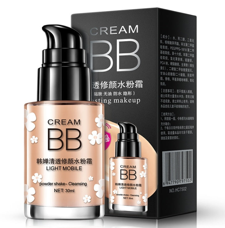 Clear and sleek hydrating cream nude makeup BB cream makeup concealer 