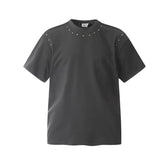 Metal Decorative Rivets T-shirt For Men shopluxelook.store