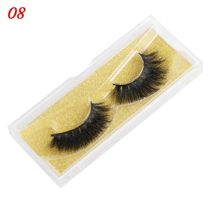 100% Mink Eyelashes 25mm Wispy Fluffy Fake Lashes