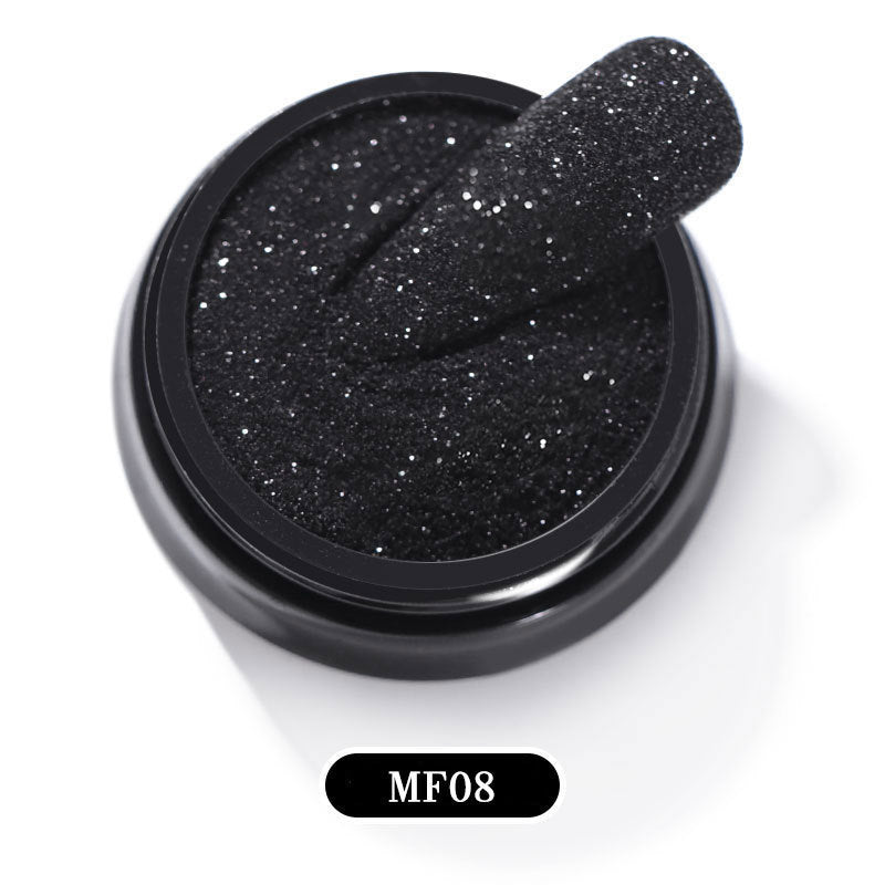 Nail Art Woolen Powder Starlight Black Gauze Sugar Powder Nail Art Acc