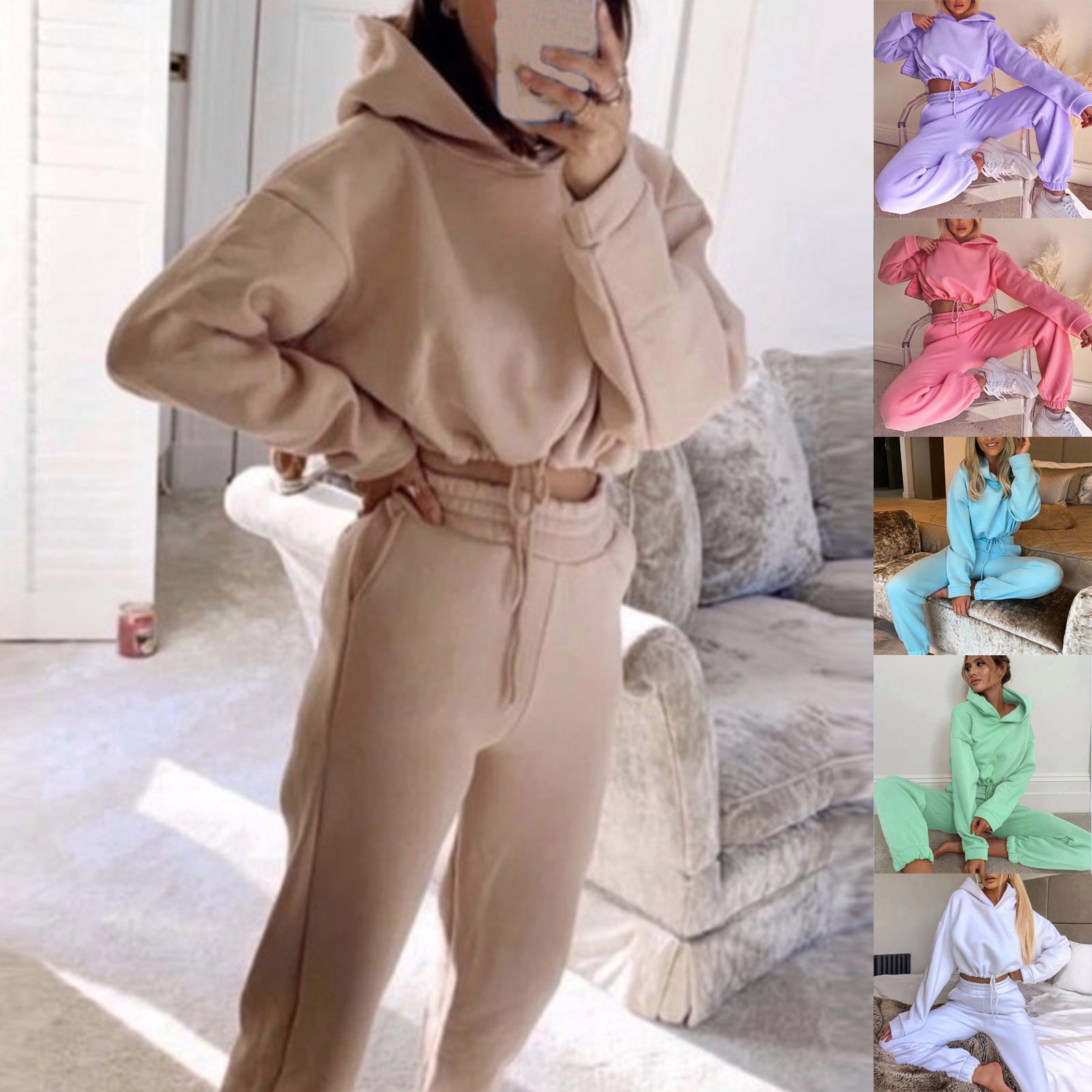 Jogging Suits for Women 2 Piece Sweatsuits Tracksuits Sexy Long Sleeve