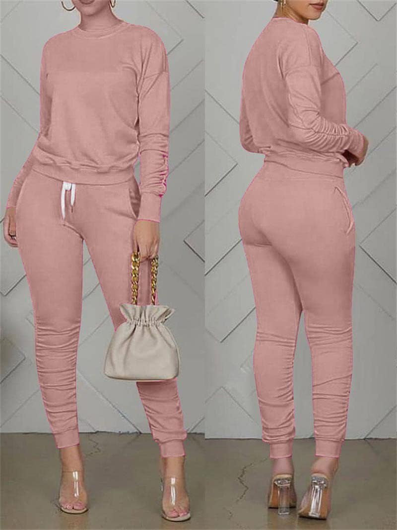 Women'S Two Piece Outfit Joggers Sets Lounge Sweatsuit Tracksuit Sweatpants Sets with Pocket