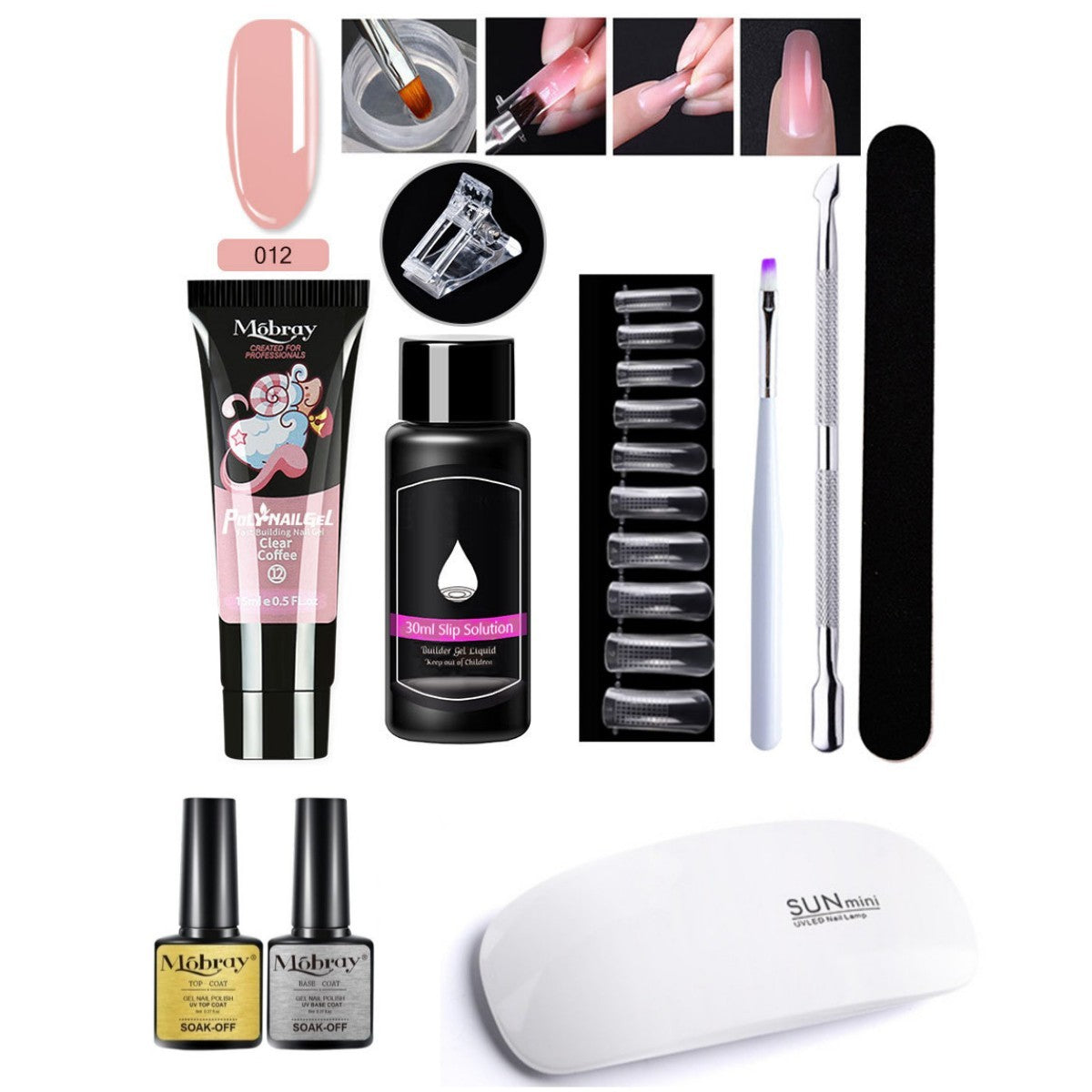 7-Piece Nail Art Crystal Extender Set