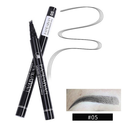 Microblading Eyebrow Pencil Waterproof Fork Tip Tattoo Pen Tinted Fine Sketch Eye Brow Pencils Long Lasting Eyebrows