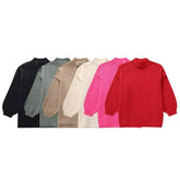 Casual All-match Round Neck Long Sleeve Knitted Sweater shopluxelook.store