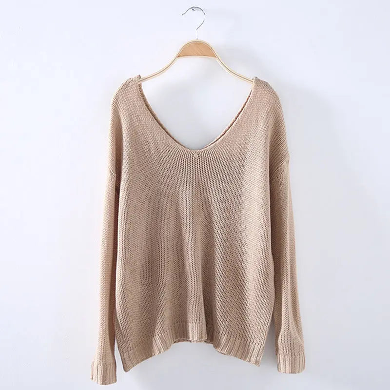 Off-the-shoulder Long Sleeve Sweater For Women shopluxelook.store