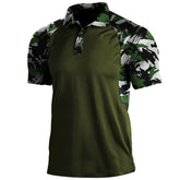 Polo Shirt Lapel Zipper Short-sleeved T-shirt Men shopluxelook.store