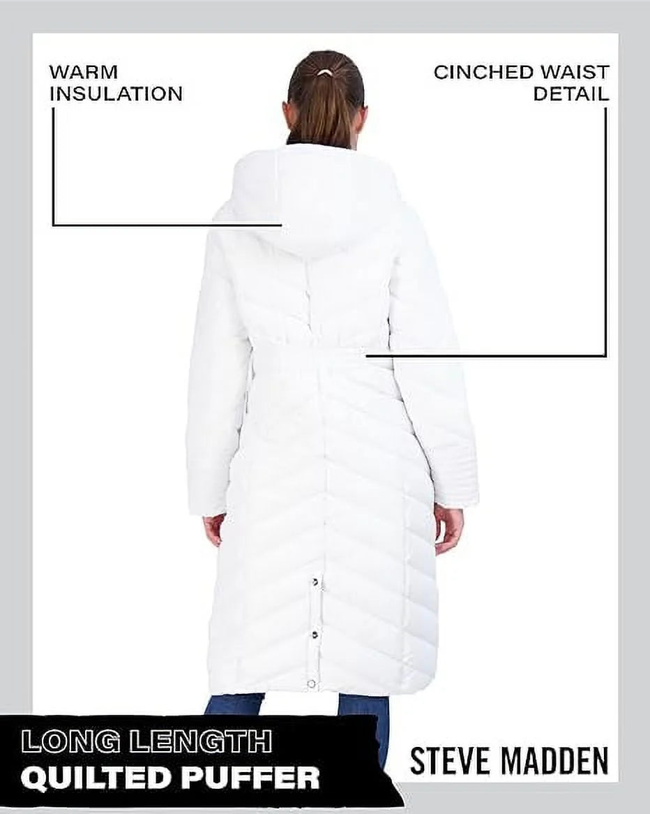 Women’S Winter Jacket – Long Length Quilted Maxi Puffer Parka Coat (S-