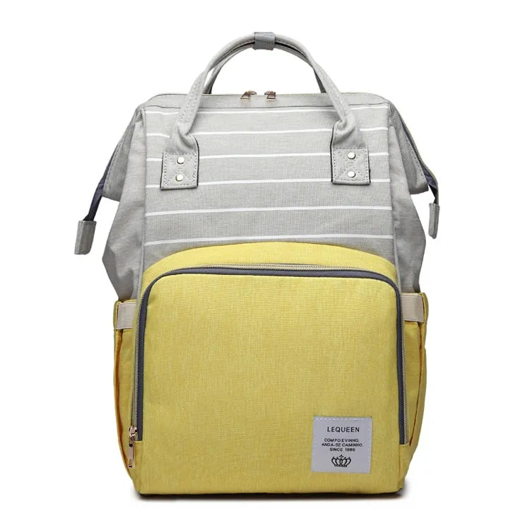 Fashion Maternity Nappy Bag - Yellow Stripe