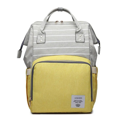 Fashion Maternity Nappy Bag - Yellow Stripe