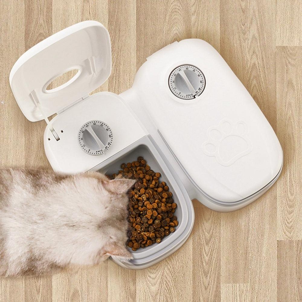 automatic pet feeder-Automatic Pet Feeder Smart Food Dispenser For Cats Dogs Timer Stainless Steel Bowl Auto Dog Cat Pet Feeding Pets Supplies-shopluxelook.store