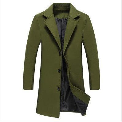 Autumn And Winter New Mens Solid Color Casual Business Woolen Coats-shopluxelook.store