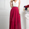 Beaded Belt Chiffon A - Line Dress-shopluxelook.store