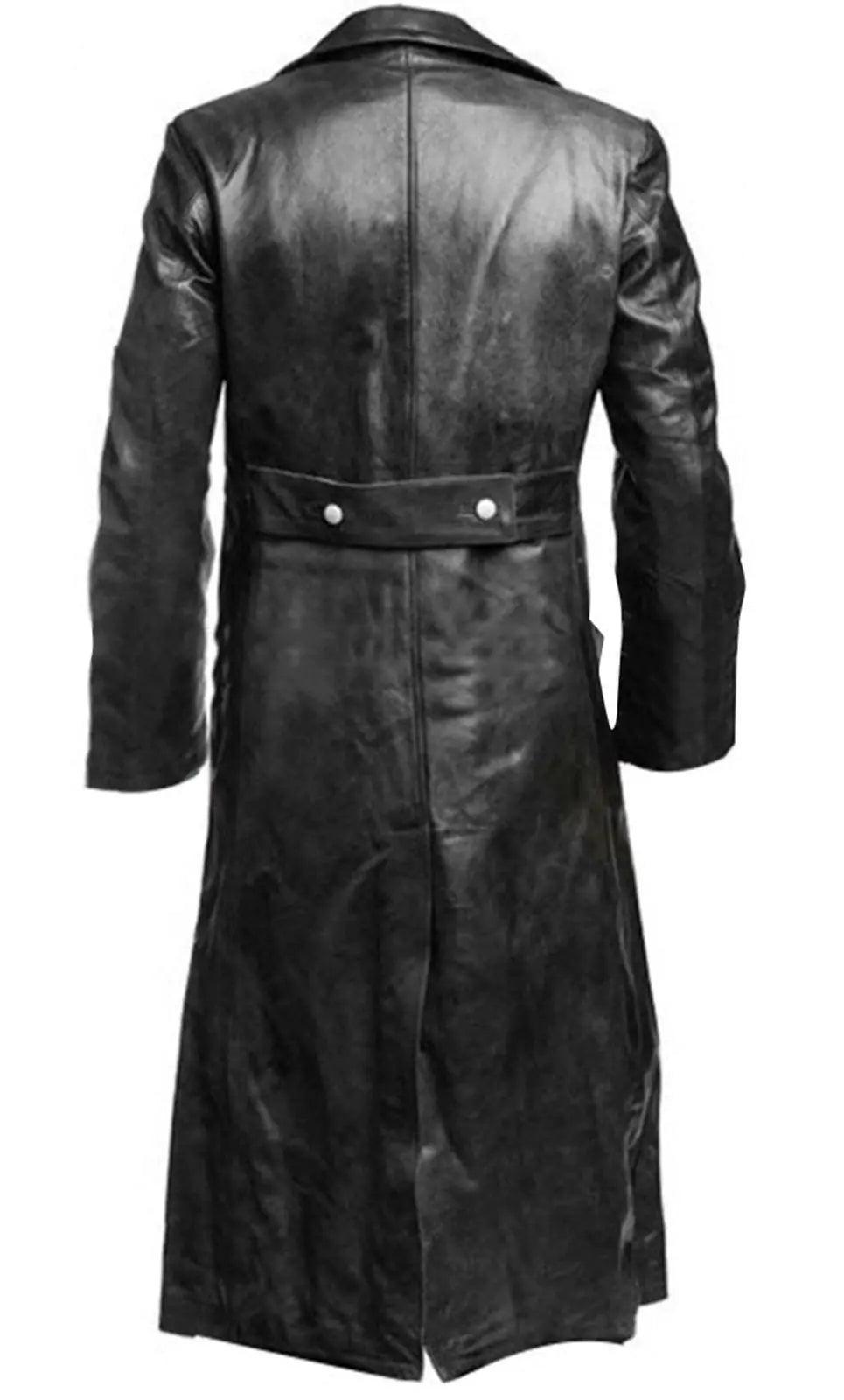 black leather trench coat-Black Leather Trench Coat-shopluxelook.store