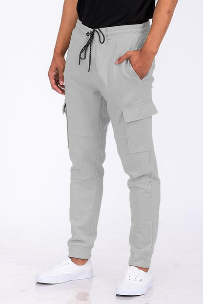 Cotton Blend Cargo Joggers-shopluxelook.store