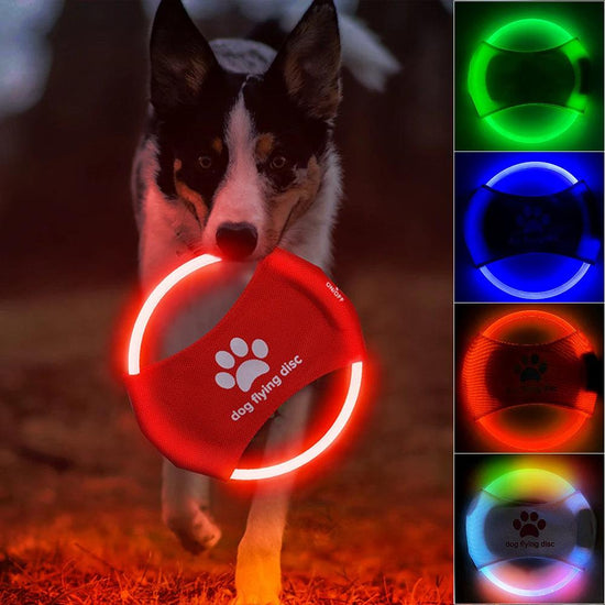 Dog Flying Discs Light Glowing LED LuminousTrainning Interactive Toys Game Flying Discs Dog Toy Pet Dog Accessories Pet Products-shopluxelook.store