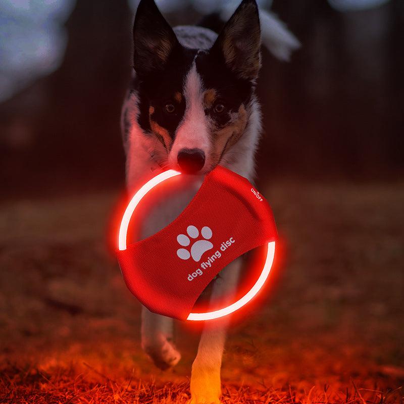 Dog Flying Discs Light Glowing LED LuminousTrainning Interactive Toys Game Flying Discs Dog Toy Pet Dog Accessories Pet Products-shopluxelook.store