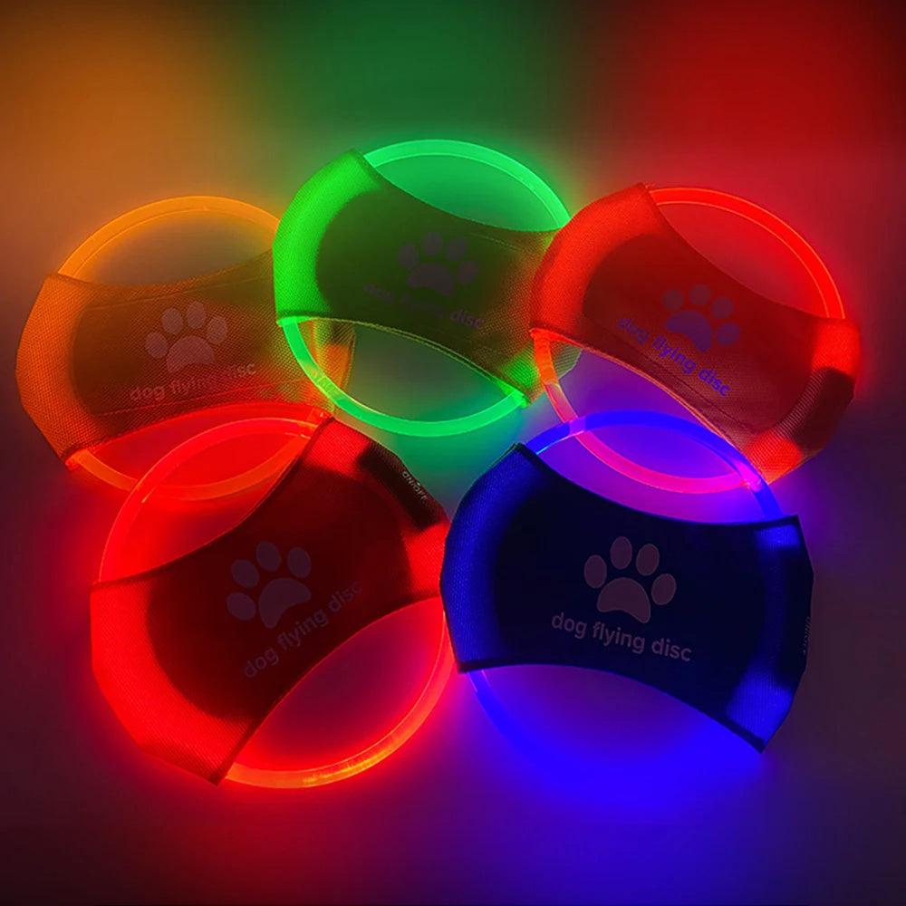 Dog Flying Discs Light Glowing LED LuminousTrainning Interactive Toys Game Flying Discs Dog Toy Pet Dog Accessories Pet Products-shopluxelook.store