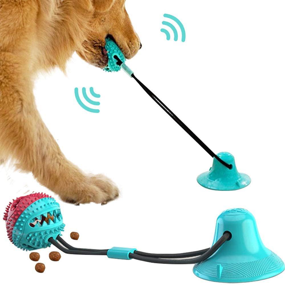 Dog Toys Silicon Suction Cup Tug Interactive Dog Ball Toy For Pet Chew Bite Tooth Cleaning Toothbrush Feeding Pet Supplies-shopluxelook.store