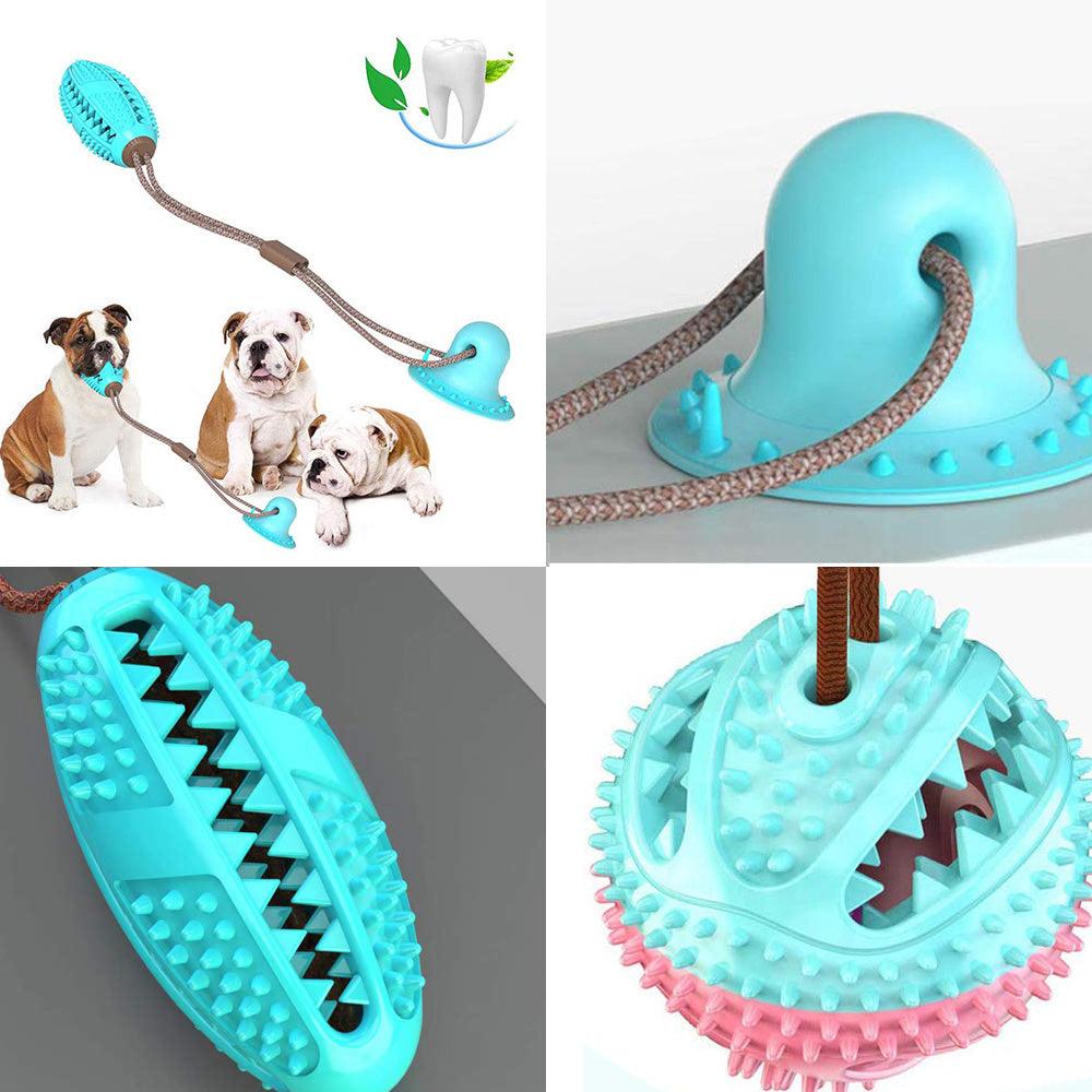 Dog Toys Silicon Suction Cup Tug Interactive Dog Ball Toy For Pet Chew Bite Tooth Cleaning Toothbrush Feeding Pet Supplies-shopluxelook.store