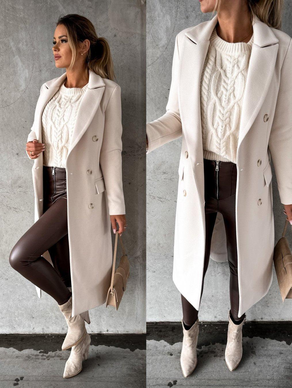 woolen coat women-Fashion Casual Woolen Coat Women-shopluxelook.store