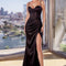 Fitted Satin Bustier Draped Gown-shopluxelook.store