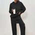 Fleece-lined Hooded Long Sleeve Dimensional Patch Pocket Casual Trousers Solid Color Suit-shopluxelook.store