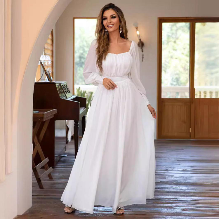 Gorgeous Simple Cute Fresh And Gentle Long Dress-shopluxelook.store