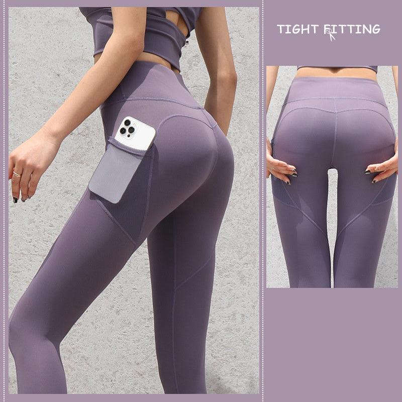 seamless leggings with pockets-Gym Sport Seamless Leggings With Pockets Push Up High Waist Pants Women Fitness Running Yoga Pants Gym Sport Seamless Leggings-shopluxelook.store