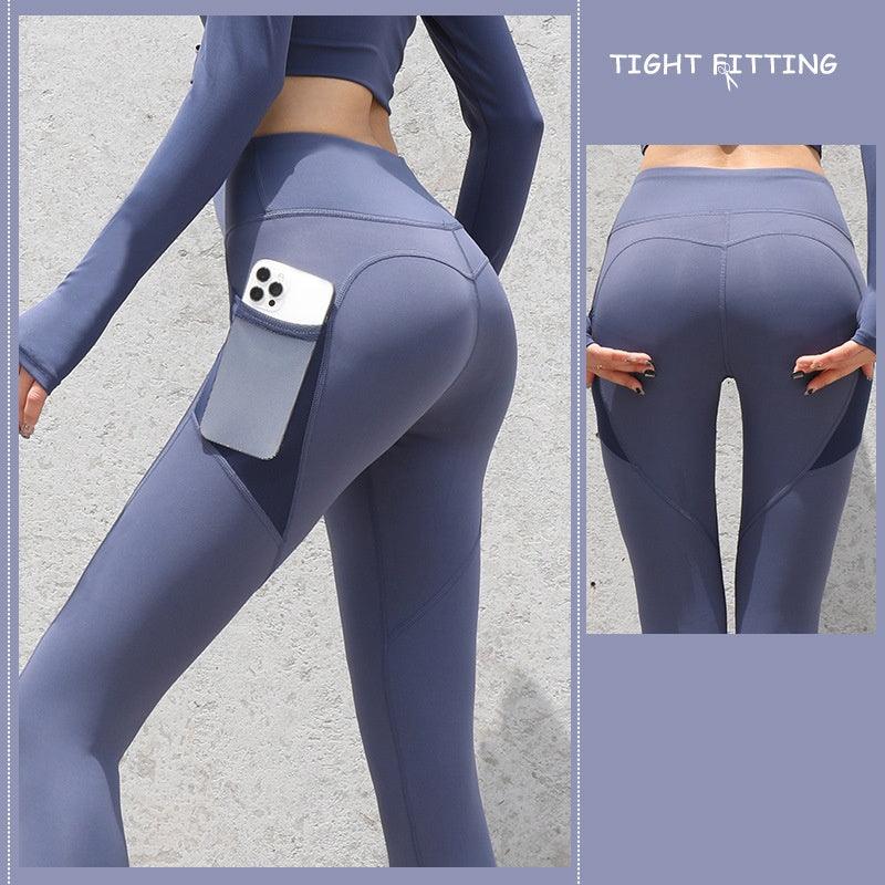 seamless leggings with pockets-Gym Sport Seamless Leggings With Pockets Push Up High Waist Pants Women Fitness Running Yoga Pants Gym Sport Seamless Leggings-shopluxelook.store