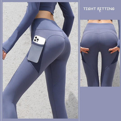 Gym Sport Seamless Leggings With Pockets Push Up High Waist Pants Women Fitness Running Yoga Pants Gym Sport Seamless Leggings-shopluxelook.store