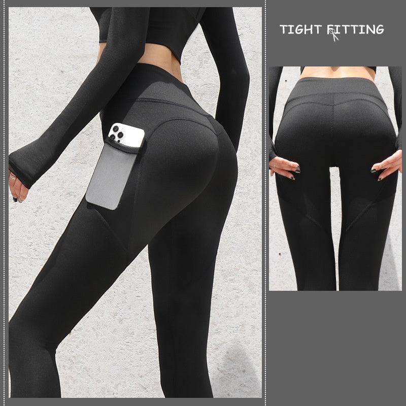 seamless leggings with pockets-Gym Sport Seamless Leggings With Pockets Push Up High Waist Pants Women Fitness Running Yoga Pants Gym Sport Seamless Leggings-shopluxelook.store