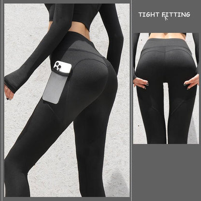 Gym Sport Seamless Leggings With Pockets Push Up High Waist Pants Women Fitness Running Yoga Pants Gym Sport Seamless Leggings-shopluxelook.store