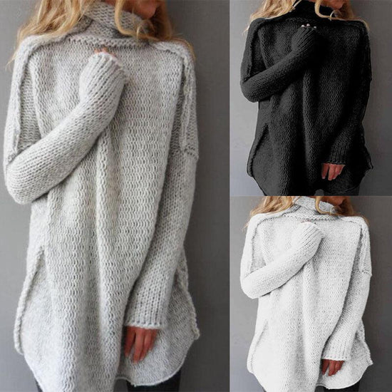 Heaps Collar Three-needle Craft Long-sleeved Sweater-shopluxelook.store