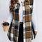 Honey Plus Size Pocketed Plaid Button Up Vest Coat-shopluxelook.store