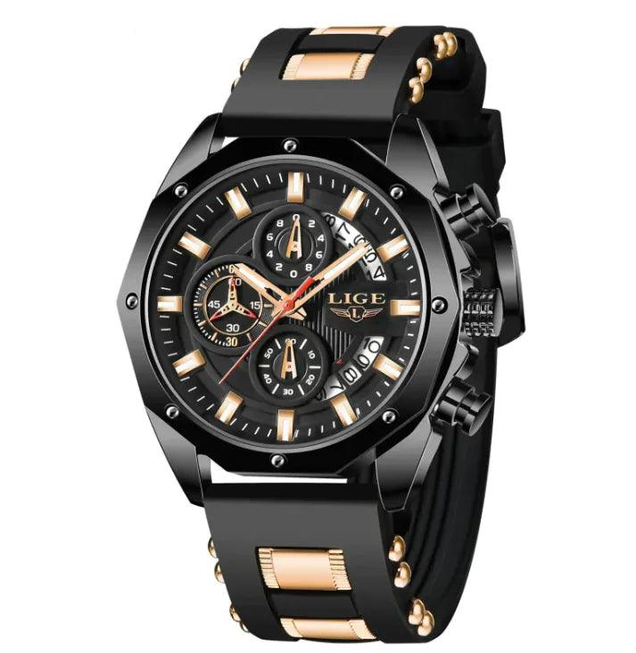 luxury silicone sport chronograph watch-Luxury Silicone Sport Chronograph Watch-shopluxelook.store