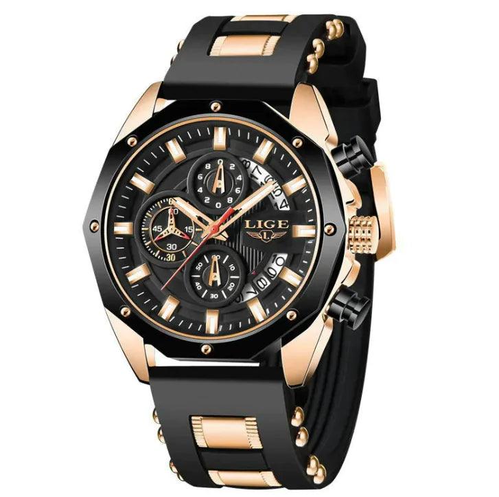 luxury silicone sport chronograph watch-Luxury Silicone Sport Chronograph Watch-shopluxelook.store