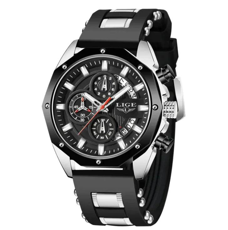 luxury silicone sport chronograph watch-Luxury Silicone Sport Chronograph Watch-shopluxelook.store