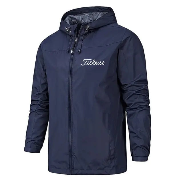 Men's Waterproof Windbreaker Jacket - Dark Blue 2 / Medium