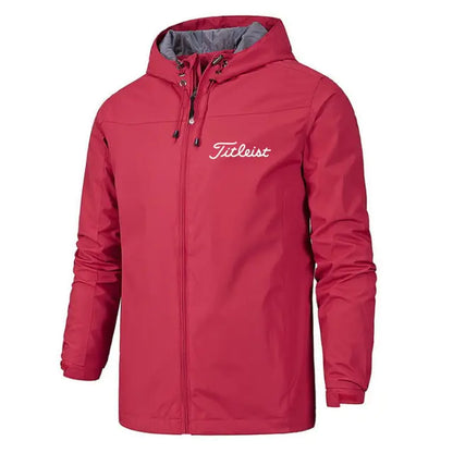 Men's Waterproof Windbreaker Jacket - Red / 2 Extra Large