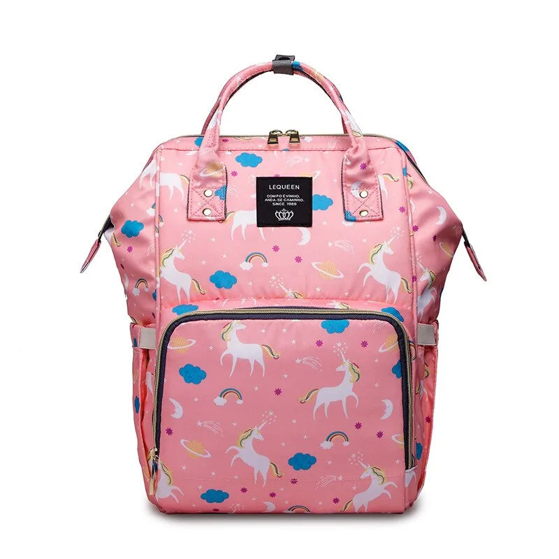 Fashion Maternity Nappy Bag - Pink Unicorn