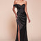 One Shoulder Satin Corset Gown-shopluxelook.store