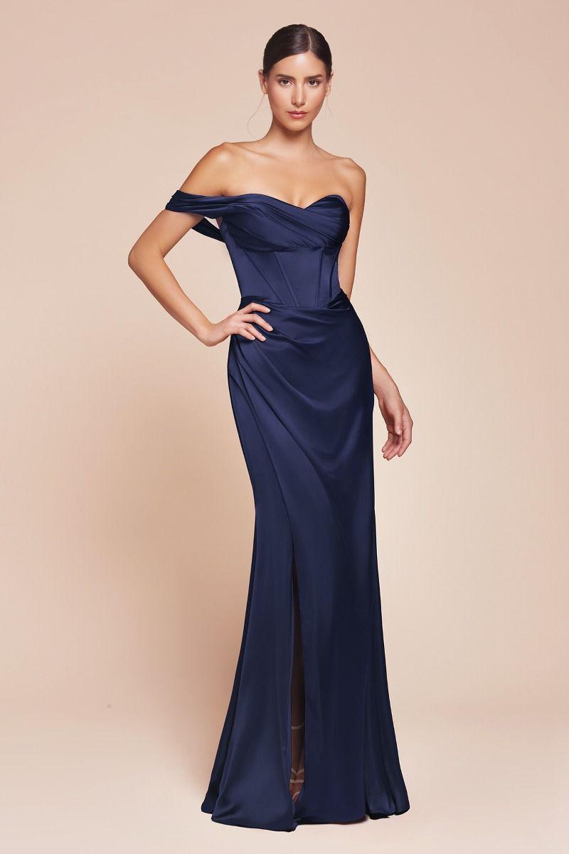 one-shoulder satin corset gown-One Shoulder Satin Corset Gown-shopluxelook.store