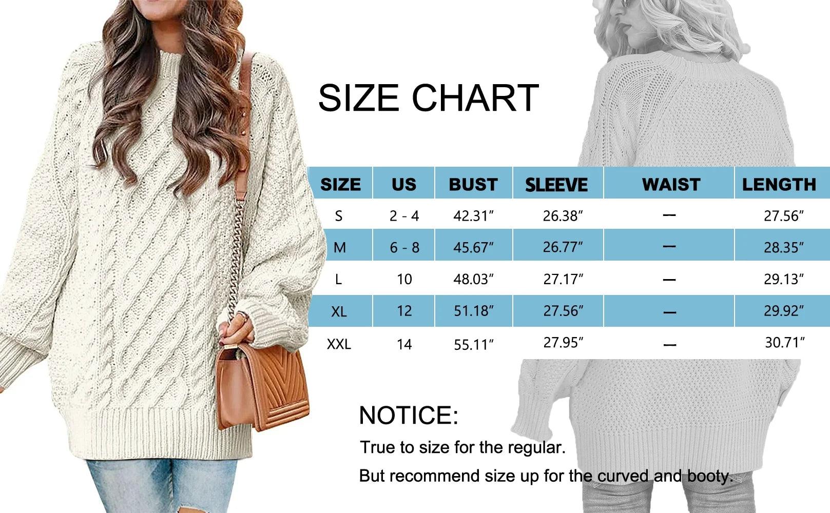 oversized sweaters women-Oversized Sweaters for Women Cable Knit Chunky Pullover Sweater-shopluxelook.store