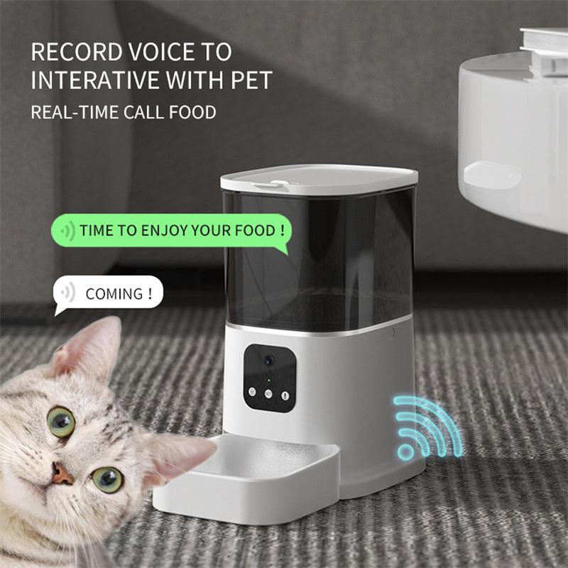 Pet Automatic Feeder Large Capacity Smart Voice Recorder APP Control Timer Feeding Cat Dog Food Dispenser With WiFi Pet Bowl-shopluxelook.store