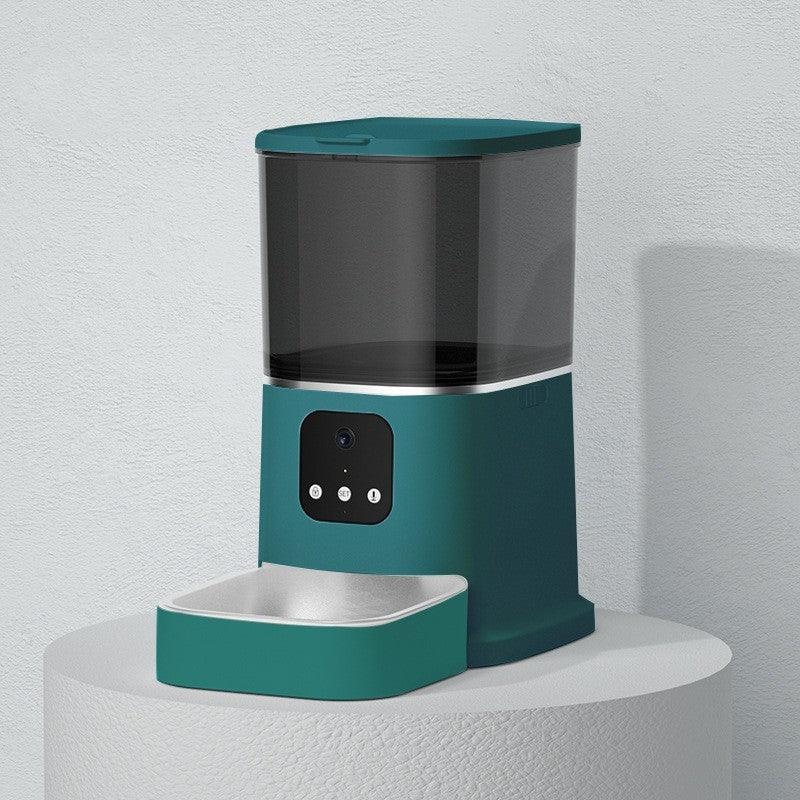 automatic pet feeder-Pet Automatic Feeder Large Capacity Smart Voice Recorder APP Control Timer Feeding Cat Dog Food Dispenser With WiFi Pet Bowl-shopluxelook.store