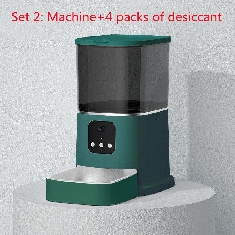 automatic pet feeder-Pet Automatic Feeder Large Capacity Smart Voice Recorder APP Control Timer Feeding Cat Dog Food Dispenser With WiFi Pet Bowl-shopluxelook.store