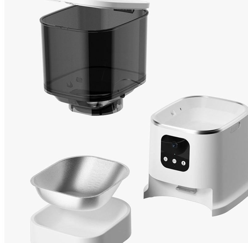 automatic pet feeder-Pet Automatic Feeder Large Capacity Smart Voice Recorder APP Control Timer Feeding Cat Dog Food Dispenser With WiFi Pet Bowl-shopluxelook.store