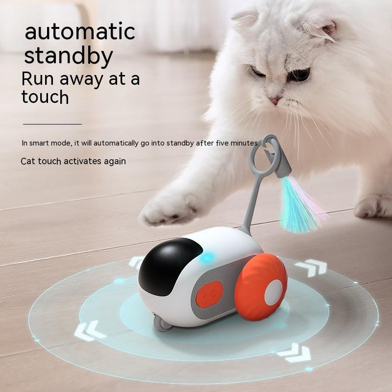 Remote Control Interactive Cat Car Toy USB Charging Chasing Automatic Self-moving Remote Smart Control Car Interactive Cat Toy Pet Products-shopluxelook.store